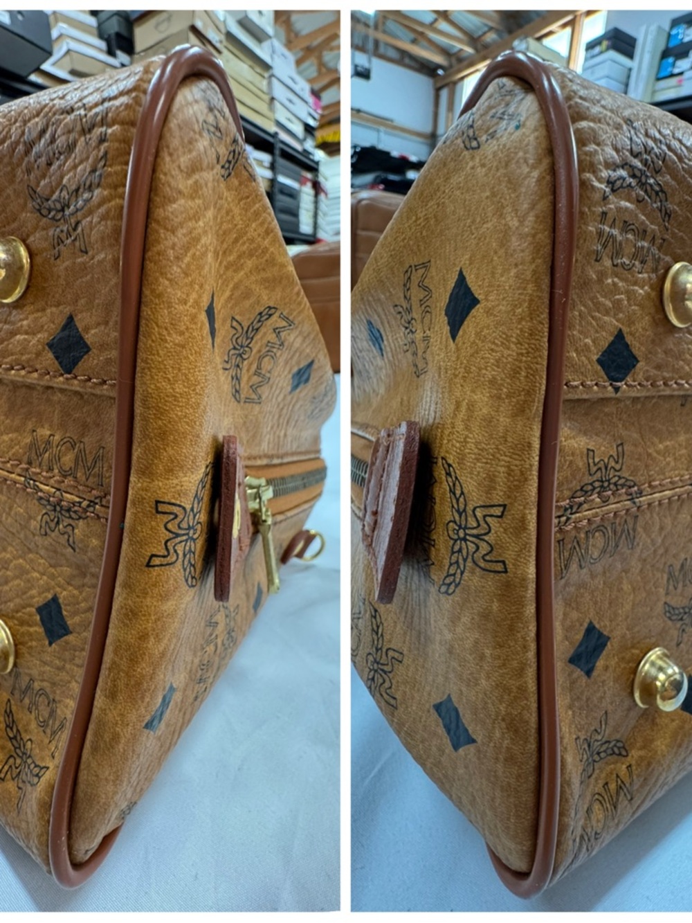 MCM Large Ella Boston Bag with original strap - Picture 11 of 12
